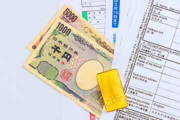 Taxes payable on gold purchased in Japanese yen during reporting period in Japan (Tax form Japan)