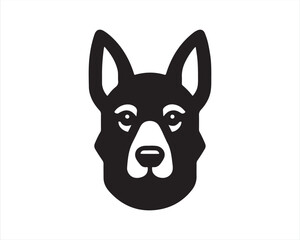 Dog logo design icon symbol vector illustration.
