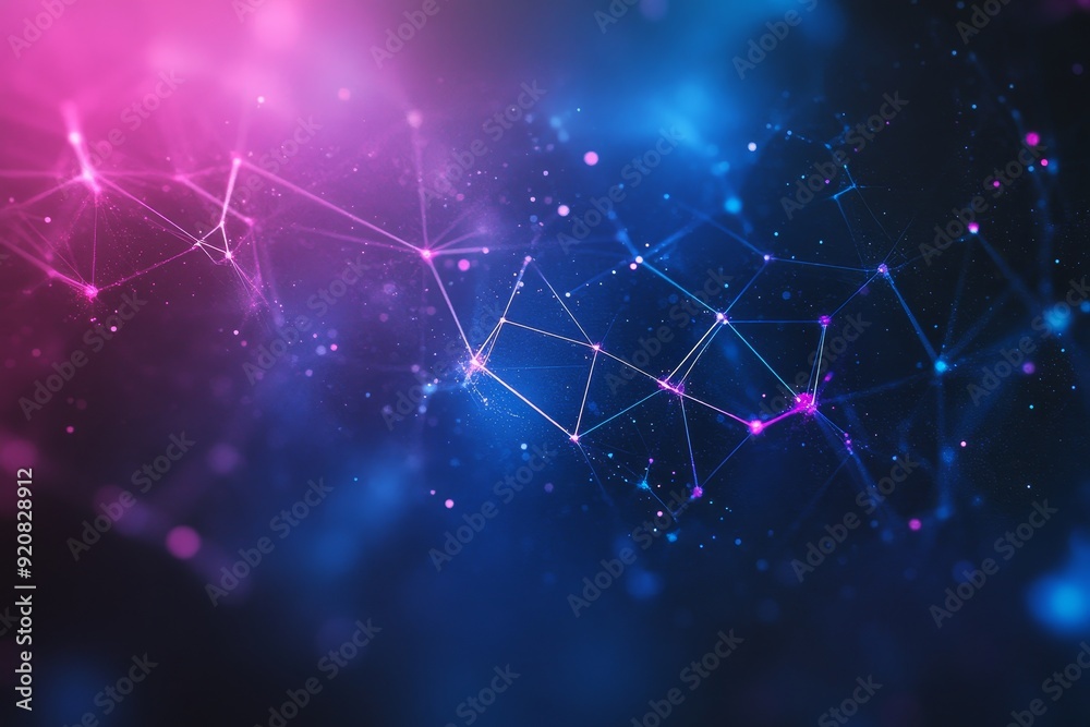 Poster 3d rendering of an abstract digital background of dots and lines. plexus. big data. network or conne