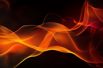 An abstract background with a red glow energy wave. Lighting effects with a cyan color