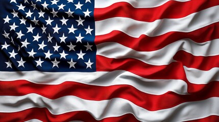 A high-contrast silhouette of the American flag on a white background, focusing on its iconic shape