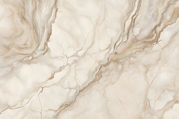 Obraz premium A creamy beige marble design with soft brown and gray veins, AI Generated