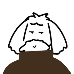 Adorable Dog Character in Turtleneck Vector | Cute Minimalist Design