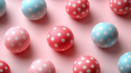 Playful polka dots on pastel background