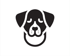 Dog head icon. Cartoon dog face. Vector illustration. Silhouette simple. Animal Logotype concept.Logo design template.