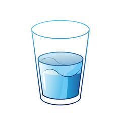 Glass of water stock illustration