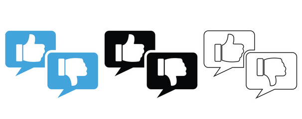 Feedback web icon set. Vector illustration