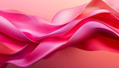 Obraz premium 3D Illustration of Intertwined Pink and Red Ribbons with Smooth Textures