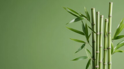 Naklejka premium Embracing Sustainable Living: Global Celebration of Bamboo in Minimalist Creative Illustrations