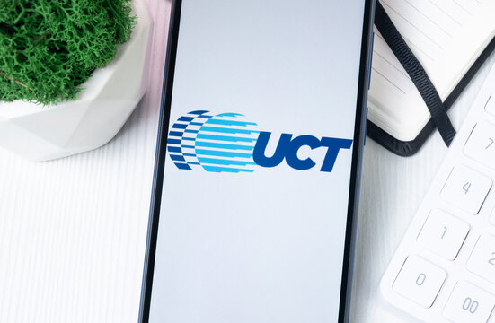 New York, USA - 1 August 2024: UCT Ultra Clean Holdings Logo on Phone Screen, Company Icon on Display