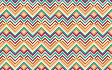 Illustration seamless pattern mosaic retro pink, orange, green color, eps file.