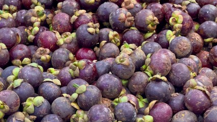 mangosteens, fruits, close, concept tropical fruits