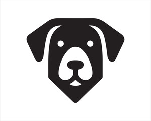 Dog head icon. Cartoon dog face. Vector illustration. Silhouette simple. Animal Logotype concept.Logo design template.