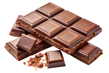 Big chocolate and small ones are each split into three parts png