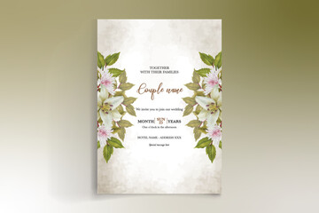 BRIDAL SHOWER FLORAL INVITATION TEMPLATE