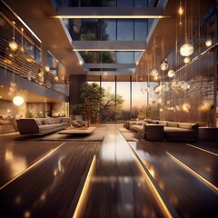 Modern luxury smart house interior architecture