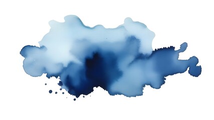 Obraz premium indigo blue watercolor ring