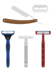 razor for shaving flat style vector illustration isolated on white background