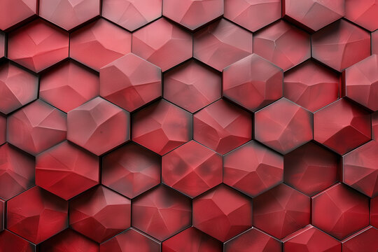 Hexagonal Red Pattern Background