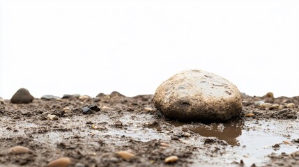 Detail surface textures with a small pebble rock