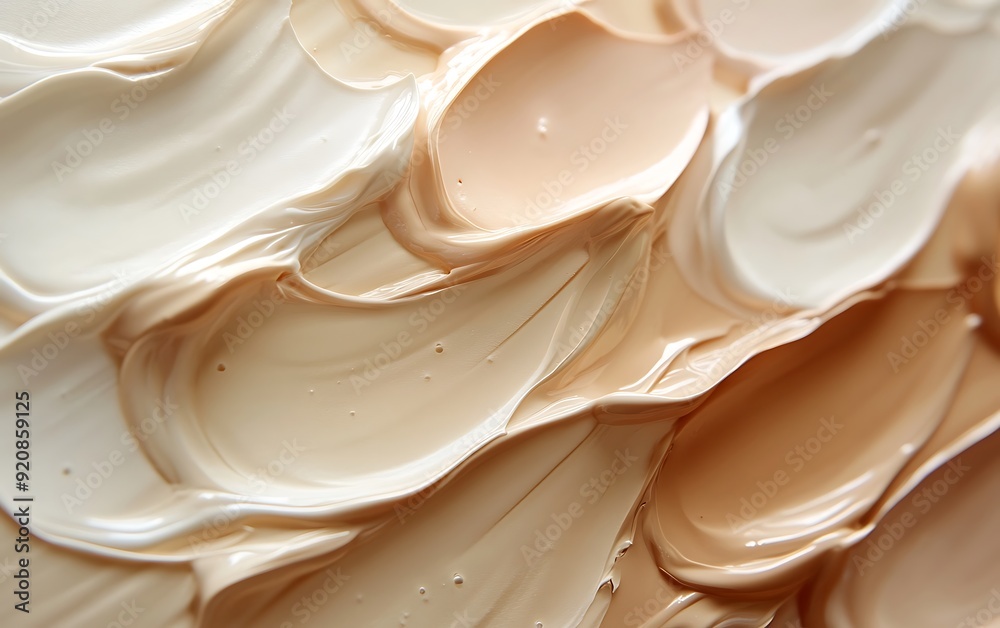 Aufkleber background with smears of foundation and creamy texture in luxurious design