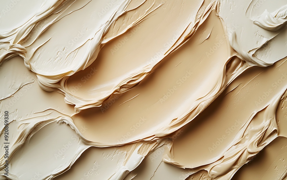 Aufkleber background with smears of foundation and creamy texture in luxurious design