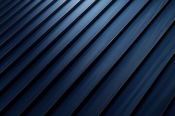 Obraz premium Diagonal pattern of dark blue metal panels.