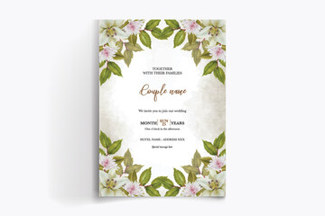 BRIDAL SHOWER FLORAL INVITATION TEMPLATE