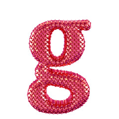 Pink ribbed symbol. letter g