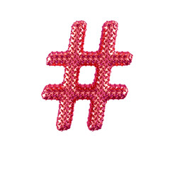 Obraz premium Pink ribbed symbol