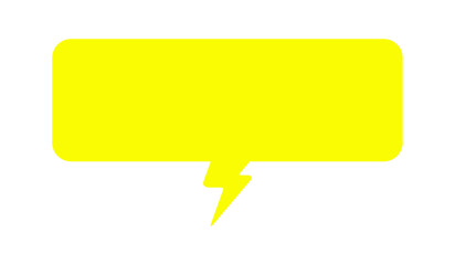 シンプルでミニマルな黄色い吹き出しのアイコン - おしゃれなデザインの装飾テンプレート素材