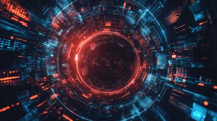 Fototapeta premium Futuristic Science Fiction Background User Interface Template. 