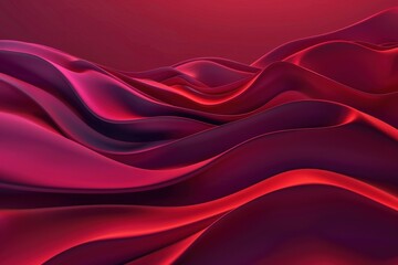 Obraz premium red fluid, silk background - 3D Render. Beautiful simple AI generated image
