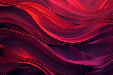 Obraz premium Vibrant abstract background with flowing purple, orange, and pink silk-like fabric textures creating a smooth, wavelike pattern.. Beautiful simple AI generated image