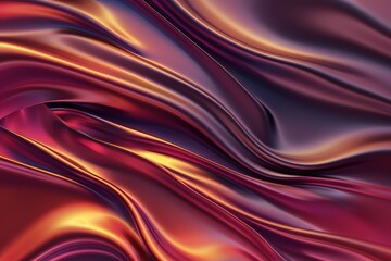 Obraz premium red fluid, silk background - 3D Render. Beautiful simple AI generated image