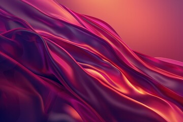 Obraz premium red fluid, silk background - 3D Render. Beautiful simple AI generated image