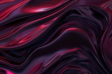 Obraz premium Vibrant abstract background with flowing purple, orange, and pink silk-like fabric textures creating a smooth, wavelike pattern.. Beautiful simple AI generated image