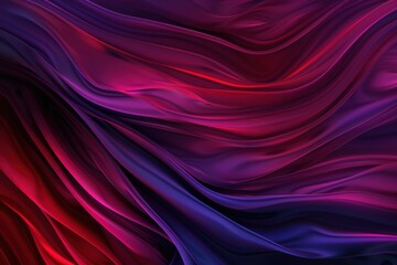 Fototapeta premium Vibrant abstract background with flowing purple, orange, and pink silk-like fabric textures creating a smooth, wavelike pattern.. Beautiful simple AI generated image