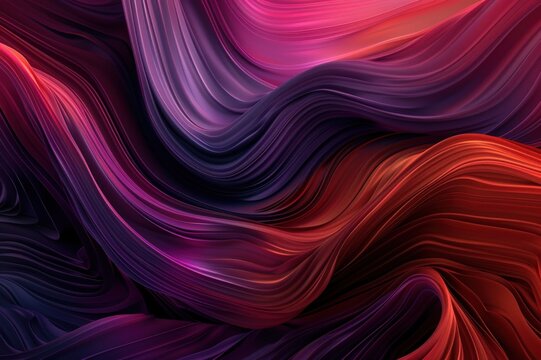 red fluid, silk background - 3D Render. Beautiful simple AI generated image