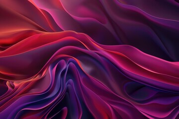 Obraz premium red fluid, silk background - 3D Render. Beautiful simple AI generated image