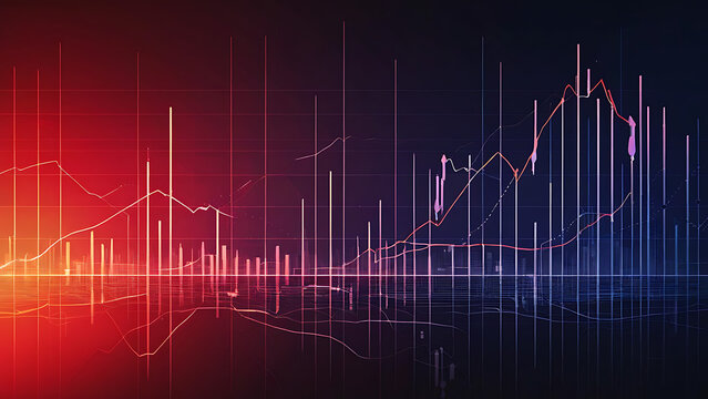 Recession charts with decreasing lines
