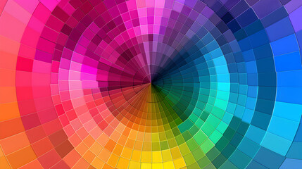 Obraz premium Comprehensive Digital Color Wheel Illustration Demonstrating Complete Spectrum and Gamut in Color Theory