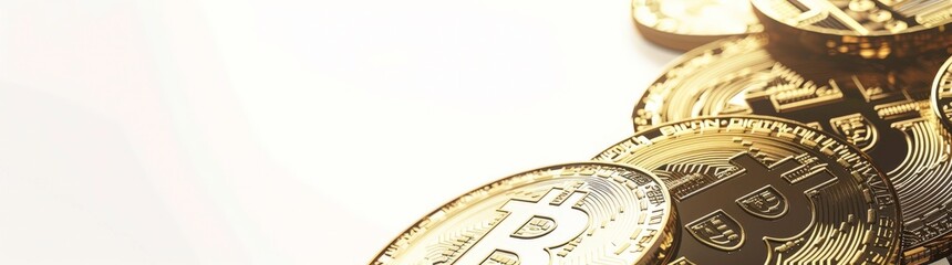 A collection of Bitcoin coins displayed on a surface, symbolizing digital currency.
