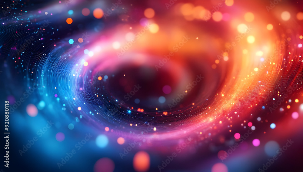 Poster a colorful swirl of lights creating a mesmerizing abstract galaxy background ideal for digital art a