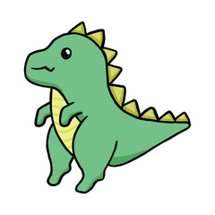Cute T rex Dinosaur Cartoon Illustration