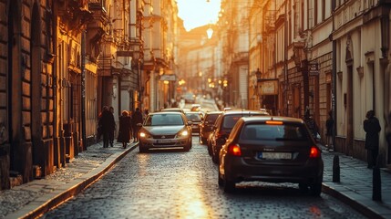 Obraz premium street in the city