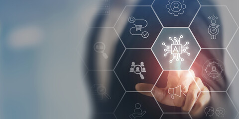 Using AI artificial intelligence for personalization strategy. Utilizing artificial intelligence...