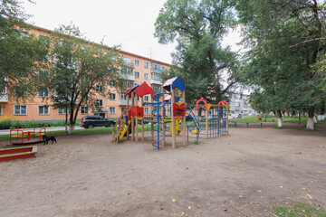 Fototapeta premium children's playground on the territory of an apartment building