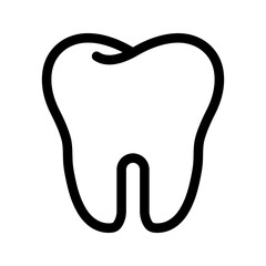  tooth icon in flat design color editable