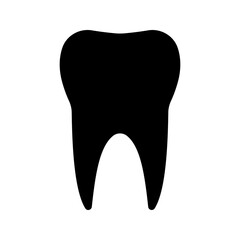  tooth icon in flat design color editable